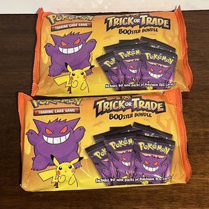 2 Packs Pokemon Trick or Treat Trade BOOster Bundle 40 Packs Halloween